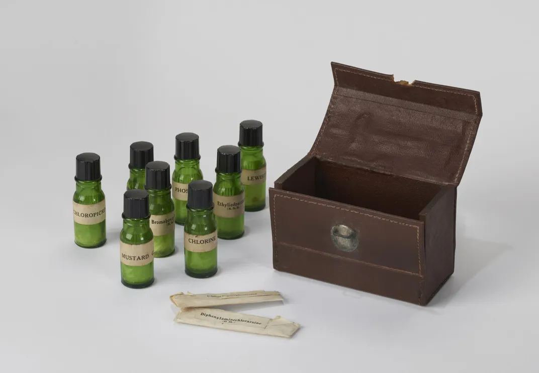 Poison gas identification kit, c.1940.