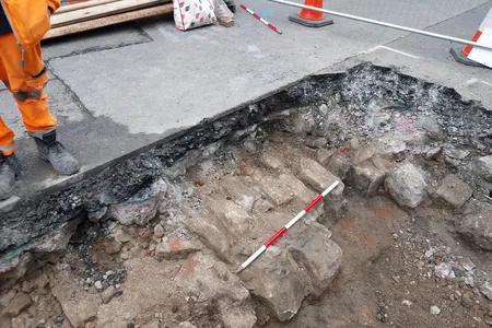 Crews were repairing a sinkhole in York, England, when they stumbled upon the remains of a large medieval hospital.
