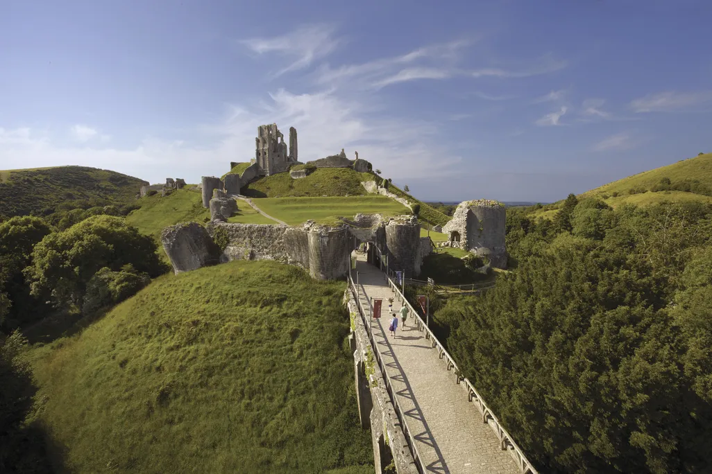 Corfe Castle from the main bridge