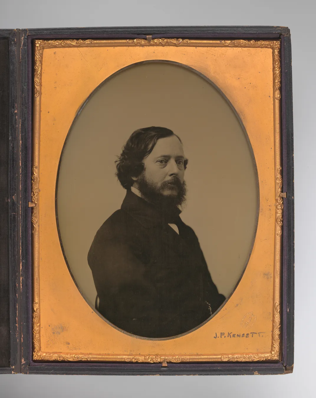 John Frederick Kensett, Mathew B. Brady, whole-plate ambrotype, circa 1856