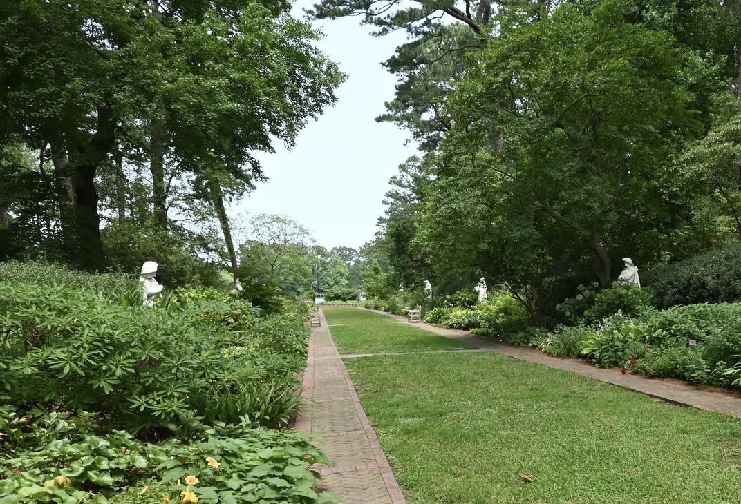 The Moses Ezekiel Statuary Vista Garden at the Norfolk Botanical Garden